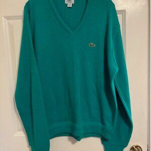 Vintage Lacoste V-neck sweater, Men's Large